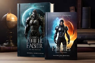 professional fantasy book cover and sci fi book cover