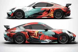 do professional car wrap design, truck wrap design