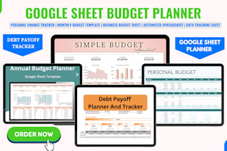 create excel or google sheets budget planner and spreadsheet templates