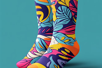 make a unique socks design for you