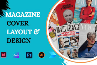 magazine layout cover catalog design canva editable fillable journal in indesign