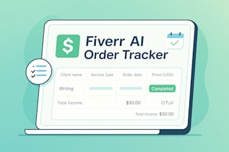create a notion ai order tracker template for freelancers or fiverr sellers