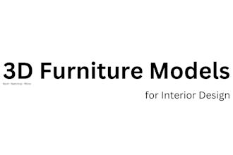 design 3d models for architectural interior furniture
