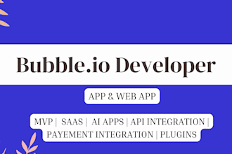 be your expert bubble io developer for complex projects