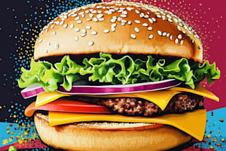 craete food pop art of your food