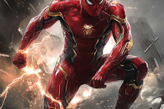 do a superhero cartoon characters for you