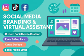 social media branding graphic design carousel personal virtual assistant tiktok