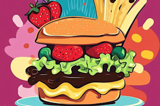 make a food pop art for your