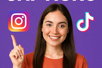 write catchy and engaging instagram or tiktok captions for your posts