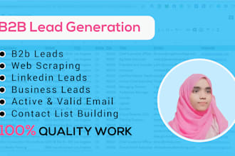 build targeted b2b leads and valid emails lists