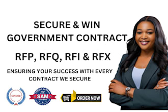 secure and win government contract, bid proposal,  grant writing, rfp, rfq, rfi