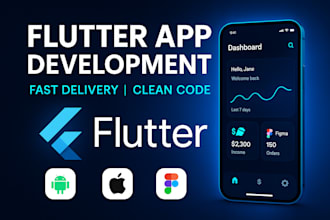 do flutter mobile app development, android, ios app figma to flutter development