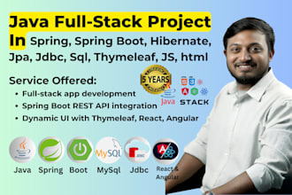 do full stack apps in java spring spring boot sql thymeleaf jquery react angular