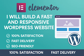 create a modern elementor wordpress website for small businesses