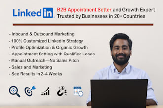 be linkedin appointment setter, b2b lead generation and outreach expert