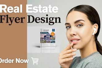 design professional real estate flyer, brochure and banner