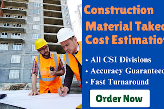 do material takeoff, quantity surveying and cost estimation