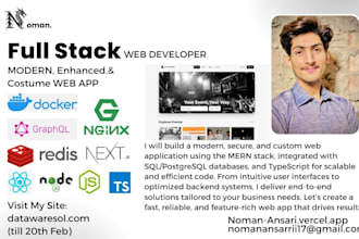 build full stack, nodejs backend cms lms saas, API, blog professional website
