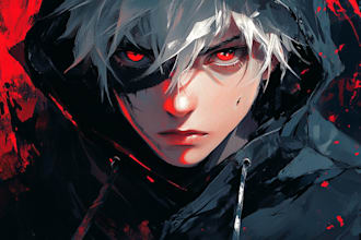make an anime character illustration for commercial use