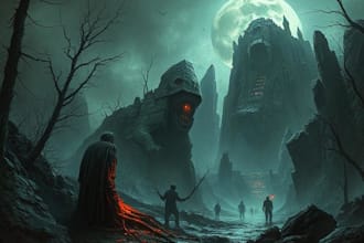 do sci fi horror and fantasy scene concept art illustrations