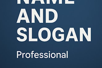 create a unique product name and slogan for your brand or business