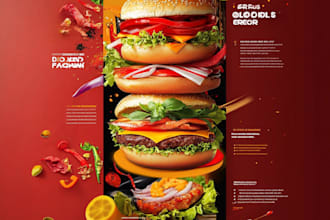 design creative flyer, leaflet, poster, food flyer