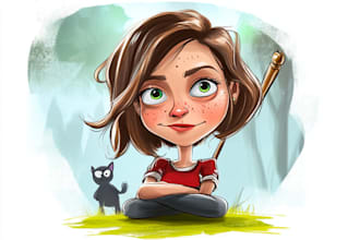 draw an avatar, cartoon, caricature portrait