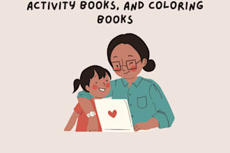 design kids worksheets, activity books, and coloring books