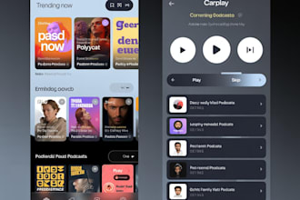 build android app and ios radio app, podcast app or streaming app with carplay