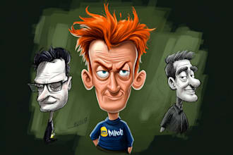 create an original cartoon caricature for you