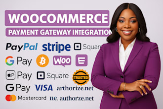 integrate payment gateway like stripe, square, klarna, paypal into your website