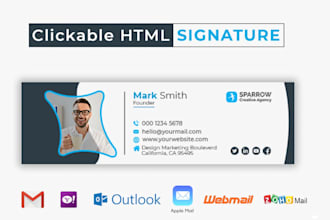 create a clickable email signature or HTML email signature