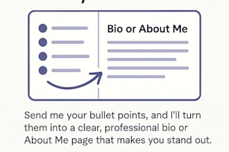 craft a pro bio or about page