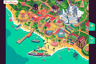 design vector map, city map, site map, travel map, event map design