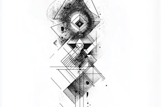 create unique custom geometric tattoo design