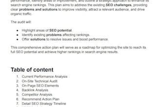 do on page and technical SEO audit report