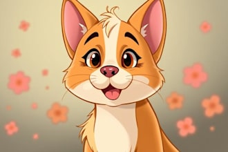 draw your pet portrait into cartoon disney style