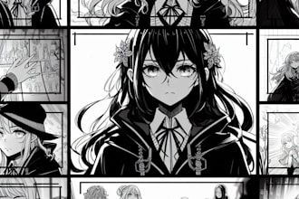 draw manga storyboard anime manga comic page manga artist webtoon manga art