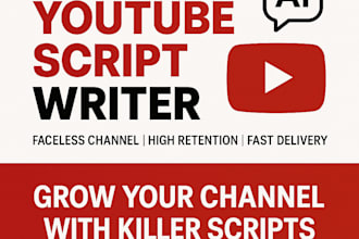 write youtube video scripts in any niche