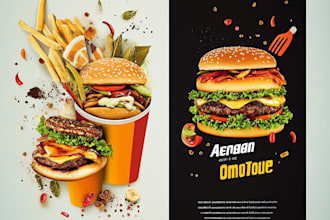 design restaurant menu, poster, flyers and brochures