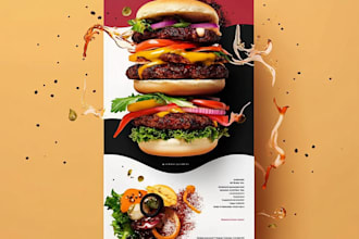 design food flyers, posters and menu cards