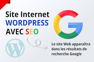 création de site internet wordpress avec SEO et développeur site internet