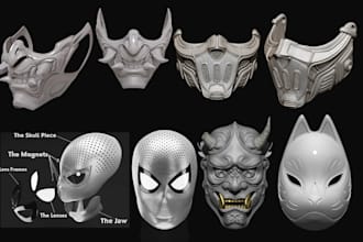 sculpt 3d mask 3d helmet cosplay mask 3d cosplay props 3d model 3d printing file