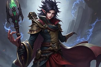 illustrate fantasy art creatures and characters