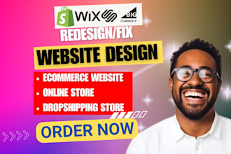 redesign fix bigcommerce squarespace shopify wix ecommerce online website issues