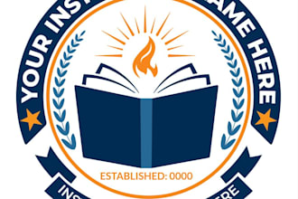 design a modern academy logo with unlimited revision