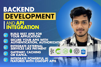 develop your apis and backend in nodejs,  springboot