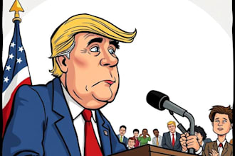 create a funny political cartoon for you
