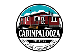 design unique amazing cabin logo for your brand