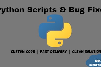 fix bugs and develop custom python scripts and software